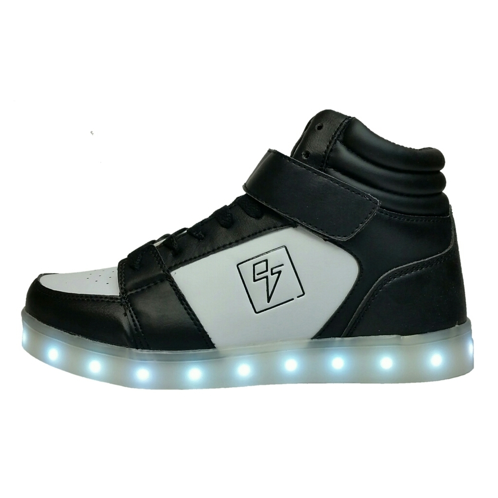 Electric Styles LED Women's High Top Light Up Glow Sneaker Shoes EDM Rave - Picture 2 of 11